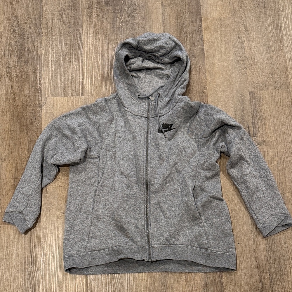 Nike Womens Gray Zip-Up Hoodie